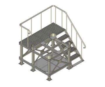 3D модель Площадка под установку еврокуба емкостью 1000 л.