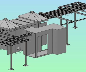 3D модель Модель верхней круговой транспортной линии порошковой окраски