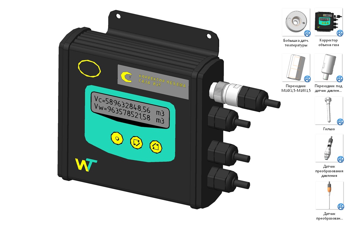3D модель Корректор объема газа В25