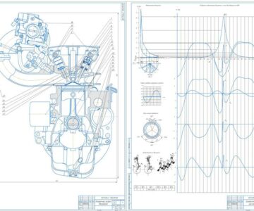 Чертеж Расчет бензинового двигателя