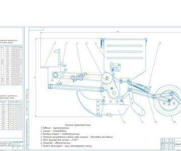 Чертеж Сеялка универсальная пневмомеханическая СУПН-8