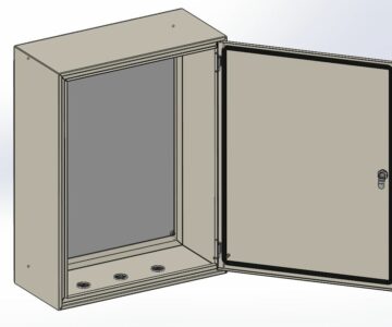 3D модель Щит с монтажной панелью 650х500х220мм ЩМП-03 IP54