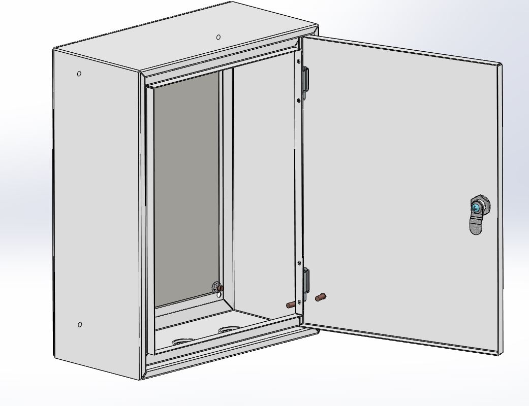 3D модель Щит с монтажной панелью 395х310х150мм ЩМП-01 IP54 ASD