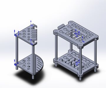 3D модель Прямоугольная и угловая подставка для садового инструмента