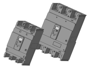 3D модель Автоматические выключатели HGM 100A, 250A, 380V