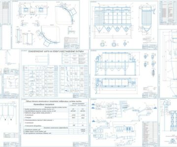 Чертеж Модернизация системы очистки отходящих газов фриттоварочной печи