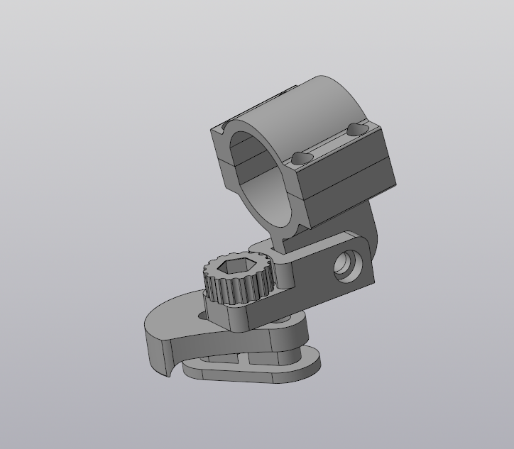 3D модель Крепление фонарика UltraFire XML-T6