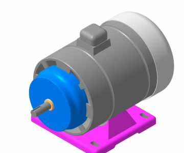 3D модель 3D модель трехфазного асинхронного двигателя АОЛ 12/4