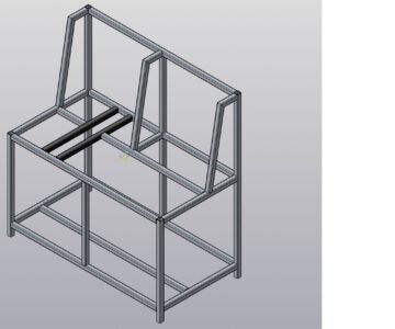 3D модель Конструкция каркаса стола