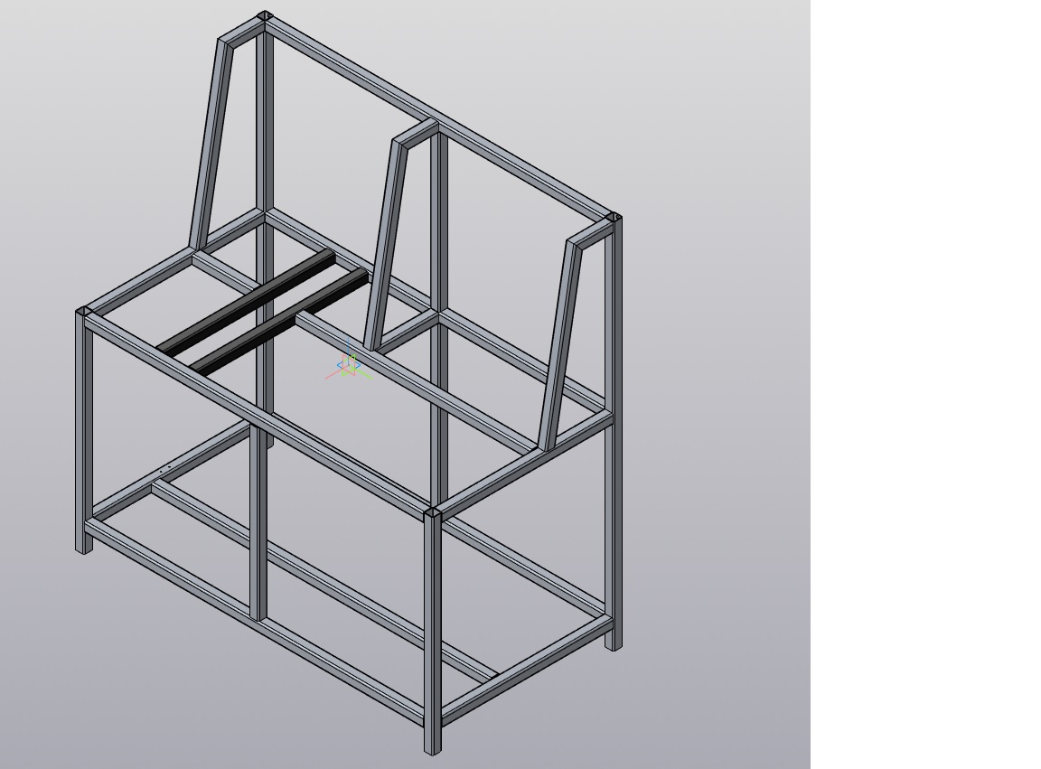 3D модель Конструкция каркаса стола