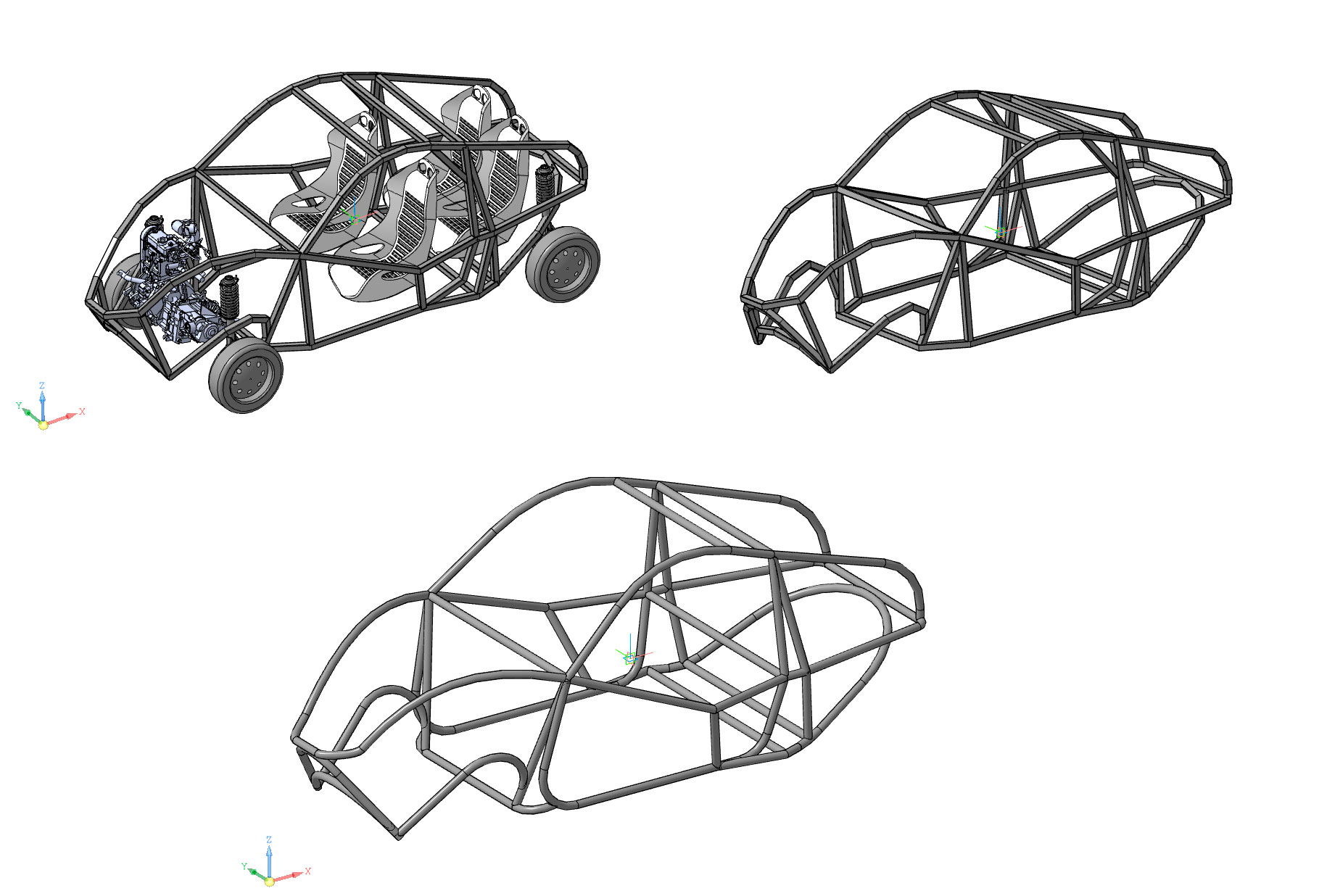 3D модель 3D Рама багги Ока