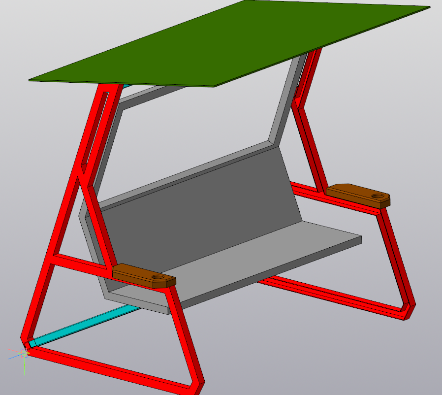 3D модель Качеля садовая 3D сборка