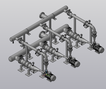3D модель Насосная станция для подачи исходной воды на очистку