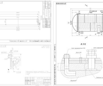 Чертеж Расчет и конструирование кожухотрубчатого теплообменника