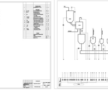 Чертеж Разработка схемы автоматизации первой стадии производства макаронных изделий