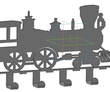 3D модель Ключница Паровоз