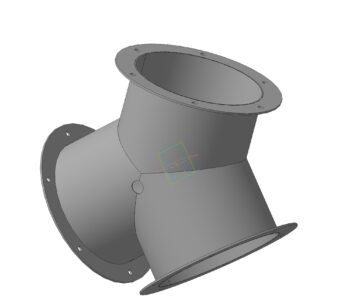 3D модель Тройник без клапана д200-45г