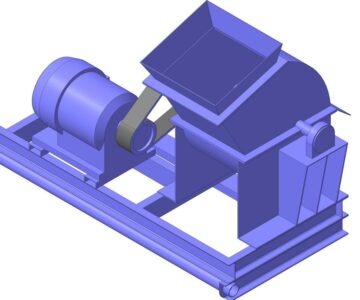 3D модель Фрезерно-струйная мельница ФСМ-7 (габаритная модель)