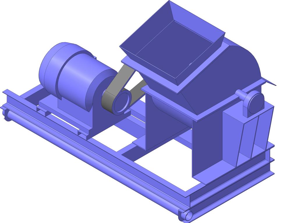 3D модель Фрезерно-струйная мельница ФСМ-7 (габаритная модель)