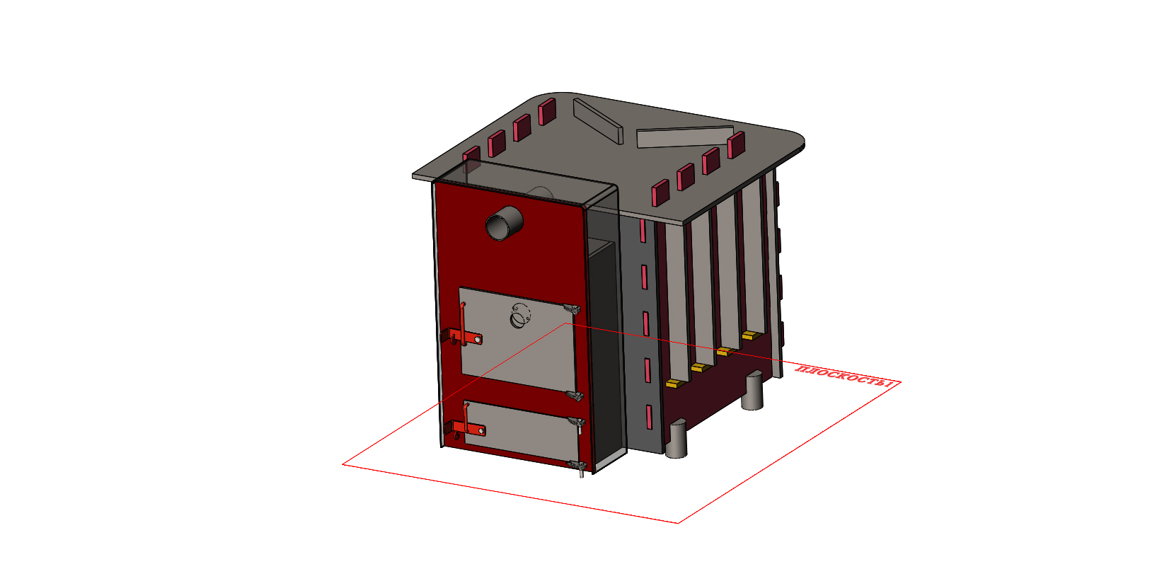 3D модель Банная печь каминка