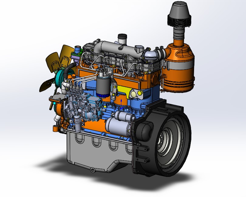 3D модель Дизельный двигатель Д-246.1