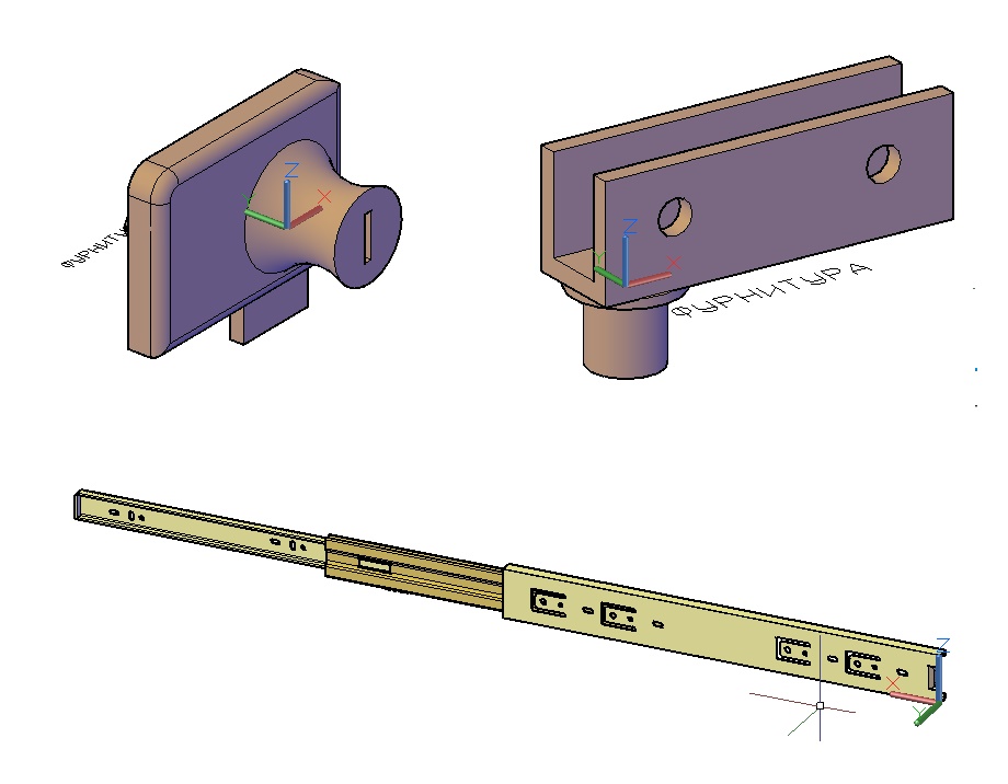 3D модель Мебельная фурнитура