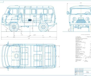 Чертеж Чертёж общего вида УАЗ-2206