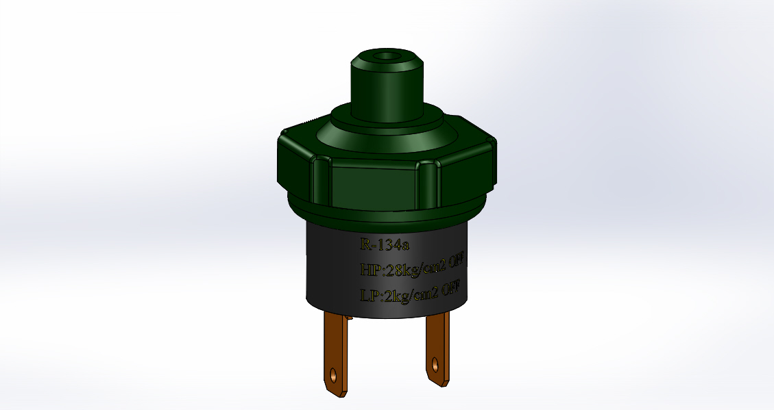 3D модель Датчик давления кондиционерный 2-28 кгс/см2