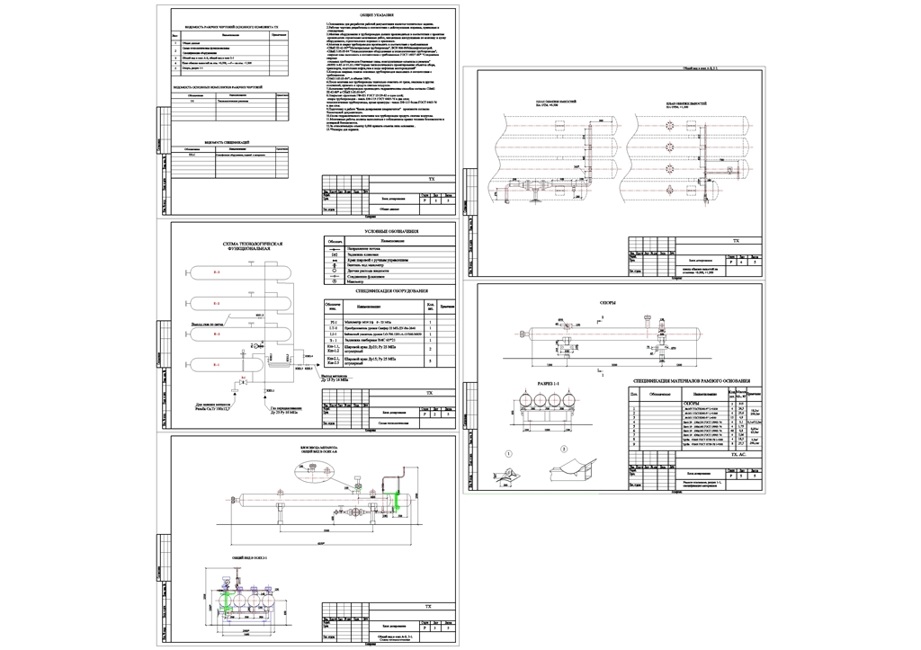 Чертеж Установка дозирования химреагентов. Рабочая-проектная документация. Раздел ТХ.