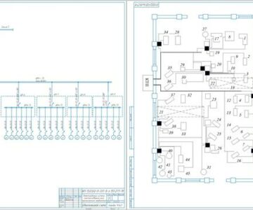 Чертеж Электроснабжения цеха цветной металлургии