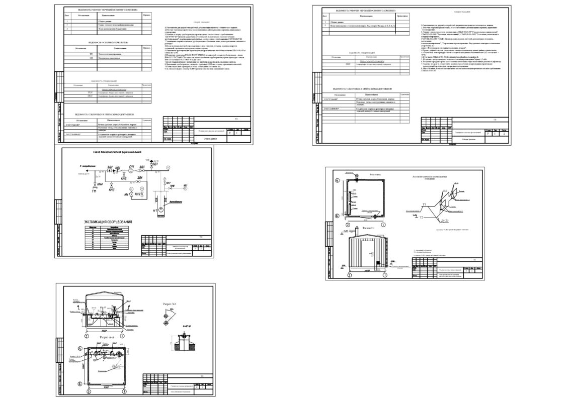 Чертеж Станция насосная над артскважиной. Рабочая-проектная документация. Раздел ТХ, ОВ.