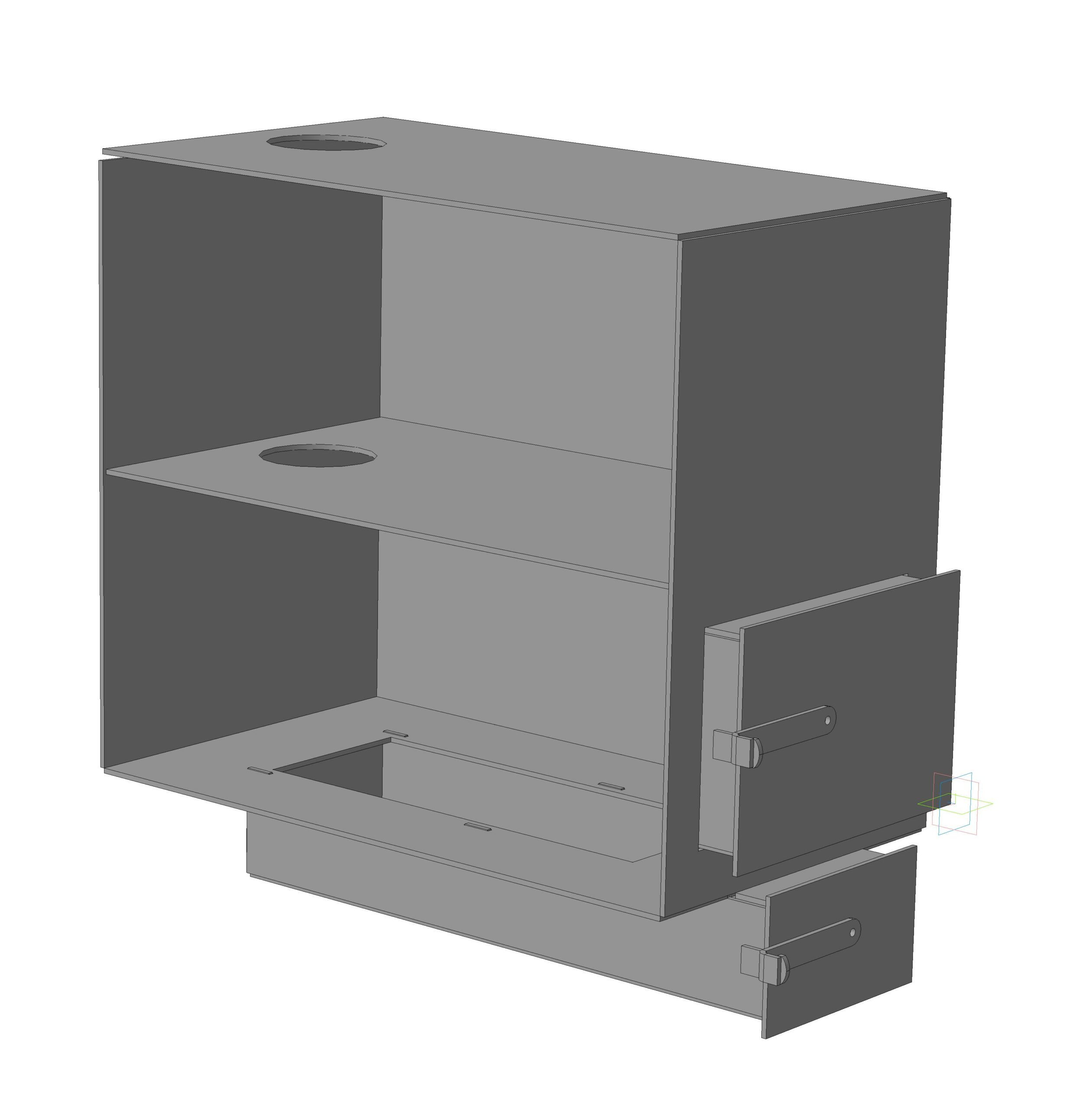 3D модель Печь в баню с баком для воды