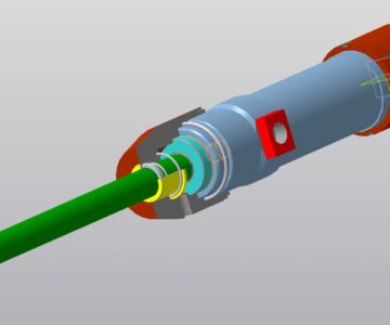 3D модель Гидроцилиндр комбинированный переднего хода