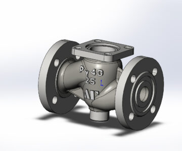 3D модель 3D Модель корпуса задвижки DN25 PN40