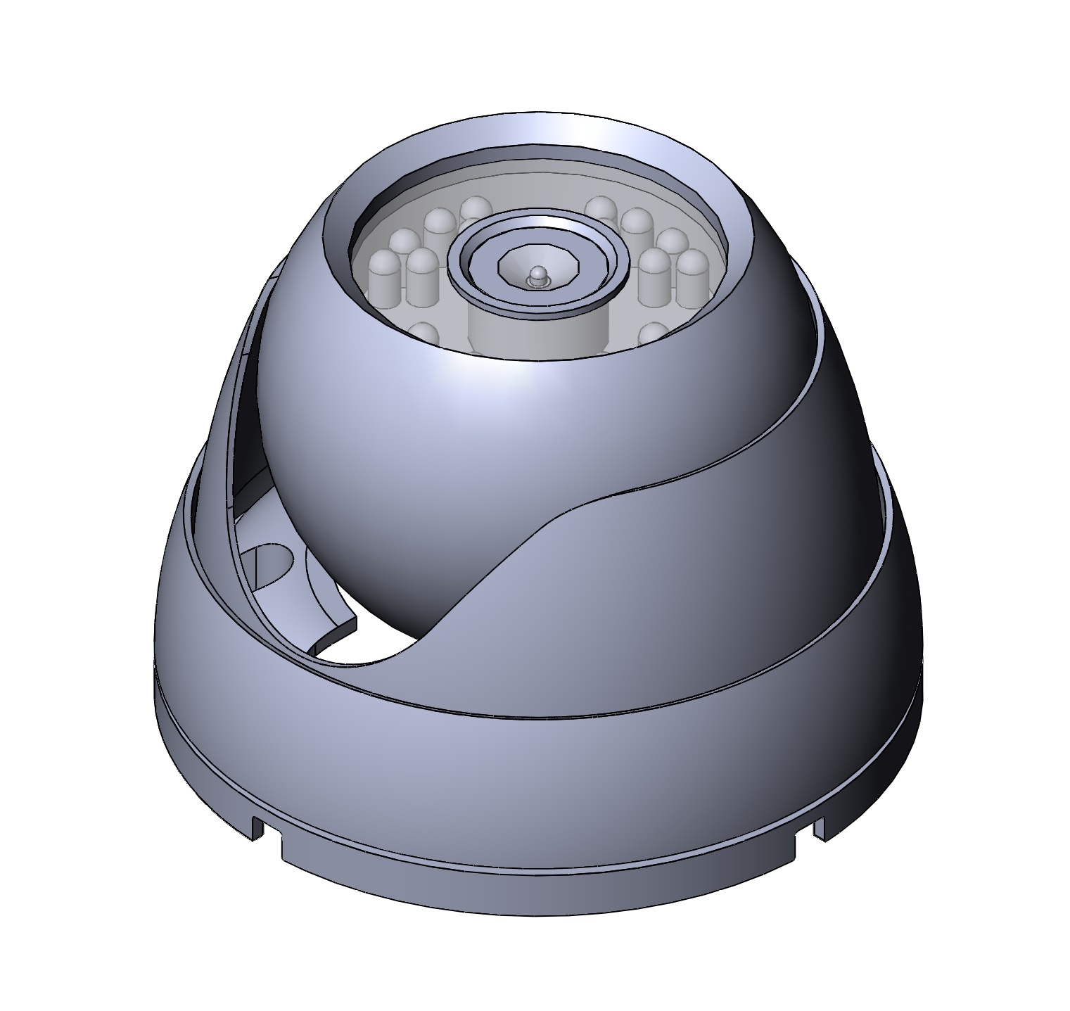 3D модель Купольная камера AHD 960P