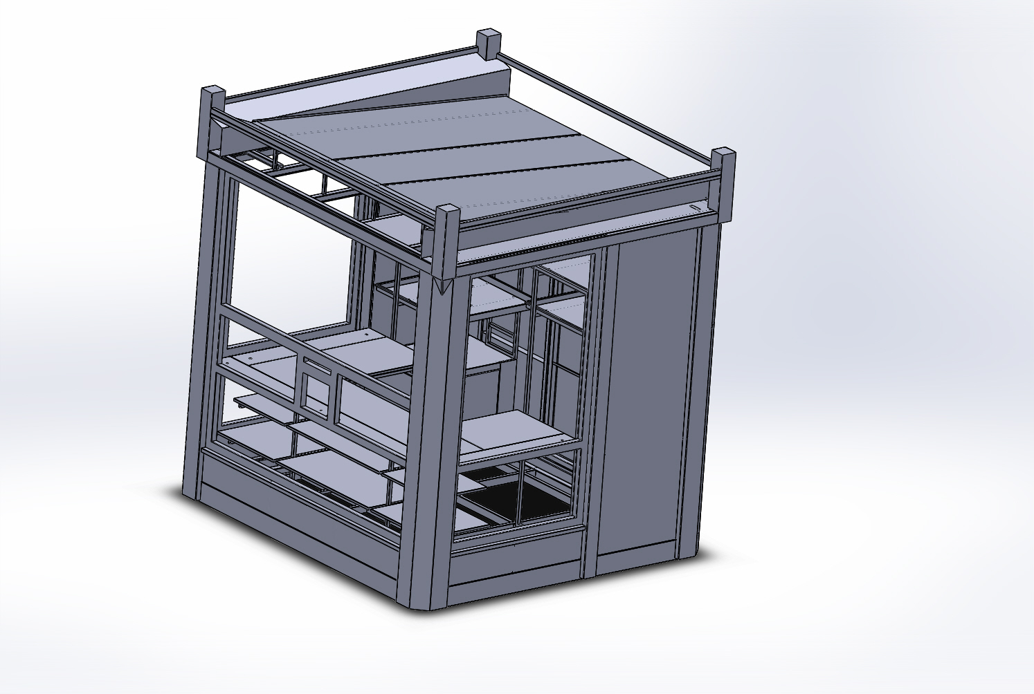 3D модель Киоск металлический