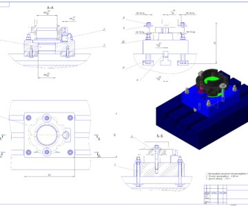 3D модель Специальное станочное приспособление для фрезерования 4х пазов