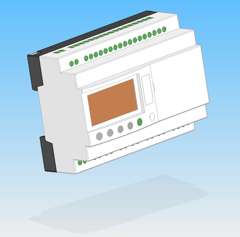 3D модель Логическое реле Schneider Electric Zelio Logic SR2E201BD