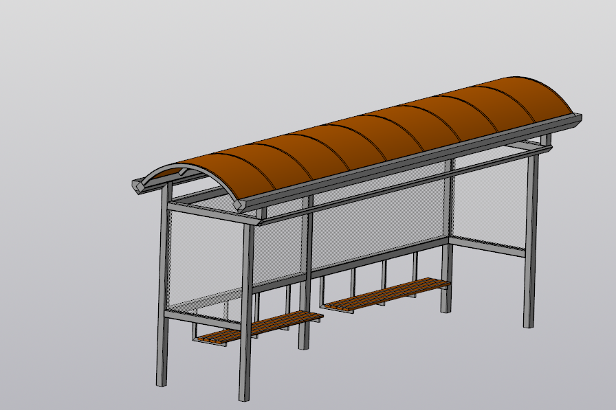 3D модель Остановка 7200х3100