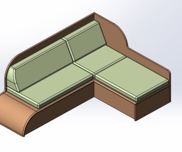 3D модель Диван угловой 3Д