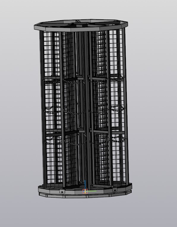 3D модель Стеллаж круглый поворотный для хранения прутков