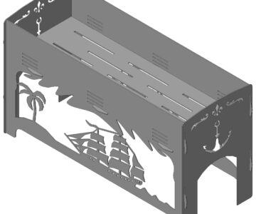 3D модель Шашлычница "Парусник" 604х234х340