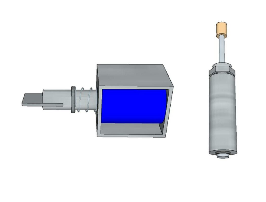 3D модель Модели соленоида (ход штока 6мм) JF-0520B и (ход штока 15 мм) DS-1954S