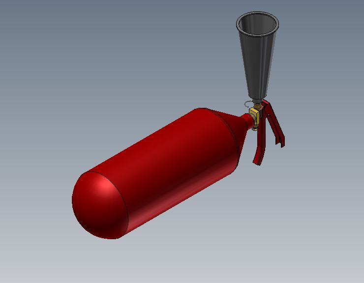 3D модель Огнетушитель ВВК-3,5