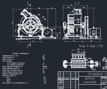 Чертеж Расчет основных параметров машин для среднего и мелкого дробления