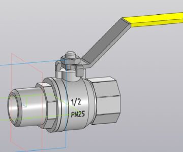 3D модель Кран шаровый IVR для газа Ду15