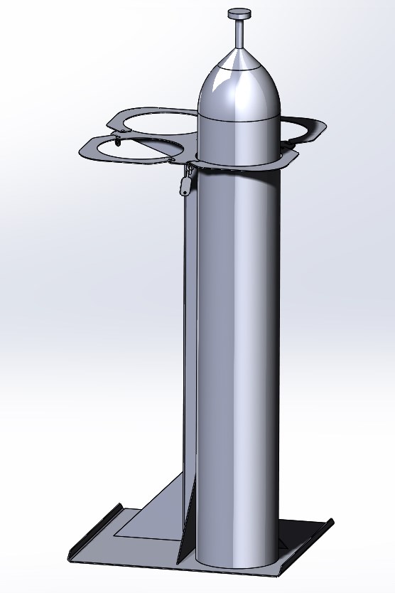 3D модель Подставка под 4 газовых баллона