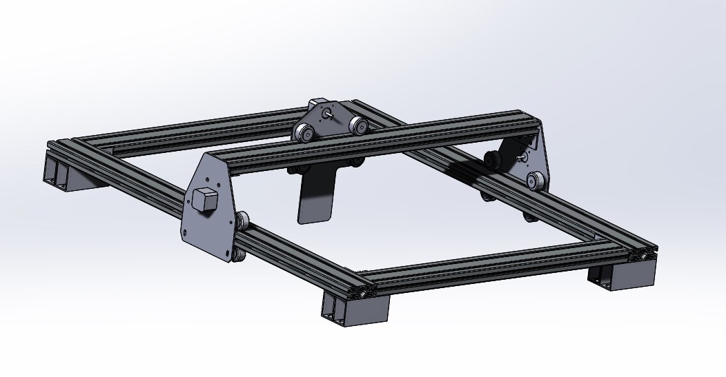 3D модель Рама под установку привода и головки лазера
