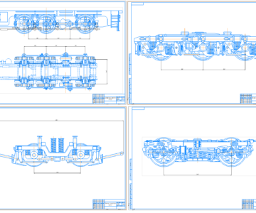 Чертеж Подборка чертежей тележек локомотивов