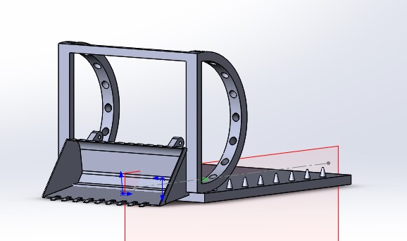 3D модель Платформа шахтного погрузчика обратной разгрузки